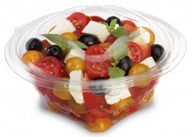 Bol salade transparent couvercle déchirable 500g Sekipack