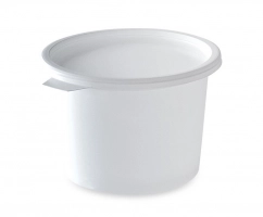 Pot blanc a crème + couvercle 1000ml