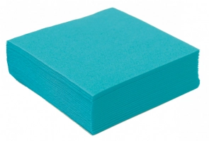 Serviette cocktail ouate Tendance 25x25cm turquoise