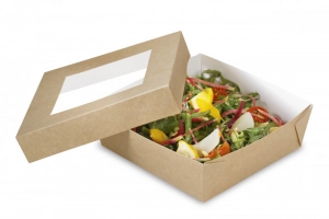 Boite salade carton kraft 14x14cm Lunchipack