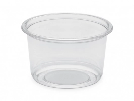 Pots ronds cristal 450 APET utilisation froide 117x73mm Tusipack