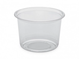 Pots ronds cristal 500 APET utilisation froide 117x81mm Tusipack