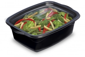 Boite plat cuisiné noire MA1800N + couvercle Marmipack