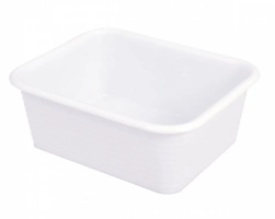 Bac plastique 19L blanc 455x380x170mm Gilac