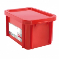 Bac + couv 15L 400x300x230 ROUGE Gilac