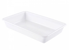 Bac plastique  5L blanc 435x285x80mm Gilac 154321