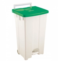 Conteneur 100L+pédale+couvercle vert Gilac