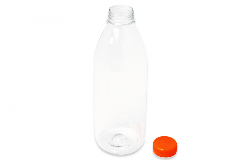 Flacon plastique, transparent 500 ml. ou 1 litre
